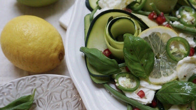 Zucchini and mozzarella salad