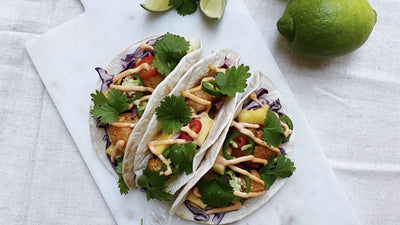 Buffalo cauliflower tacos