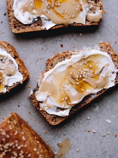 Tahini Banana Bread by @plantbasedbythess