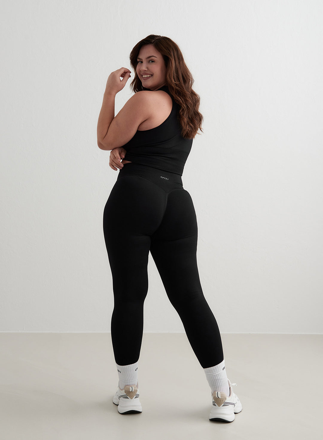 BLACK SHAPE SEAMLESS TIGHTS AIMN NZ