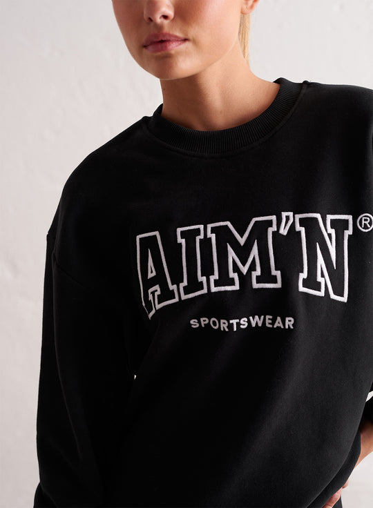 Oversize college sweatshirt sale